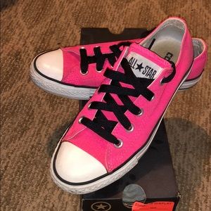 All Star Pink Converse with Black Laces